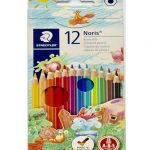 مداد رنگی 12 رنگ مقوایی استدلر مدل Noris کد 144NC12