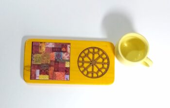 بشقاب پذیرایی چوب پتینه کاری