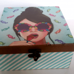 جعبه چوبی دورچاپ 17*17 گندمستان