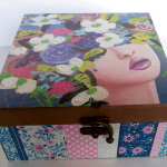 جعبه چوبی دورچاپ 17*17 گندمستان