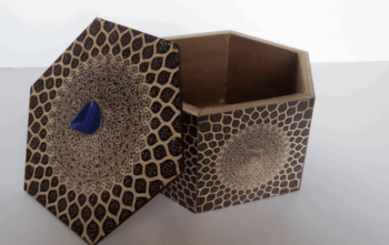 شکلات خوری شش ضلعی ارتفاع 6 سانت گندمستان - Image 1