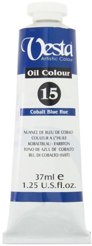 رنگ روغن وستا مدل Cobalt Blue Hue 15 حجم 37 میلی لیتر