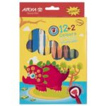 پاستل روغنی 2+12 جلد مقوایی آریا کد 2027