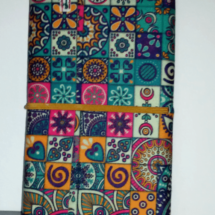 دفتر جلد نرم متوسط کاشی رنگی