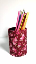 جا قلمی گرد کوچک پارچوب