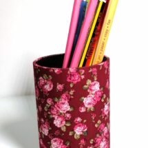 جا قلمی گرد کوچک پارچوب