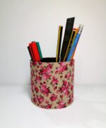 جا قلمی گرد بزرگ پارچوب