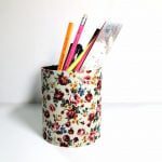 جا قلمی گرد متوسط پارچوب