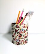 جا قلمی گرد متوسط پارچوب