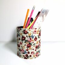 جا قلمی گرد متوسط پارچوب