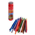 مداد رنگی 36 رنگ کلاسیک جعبه فلزی استوانه ای طرح قلعه فابرکاستل  Faber Castell 36  Colour Pencil