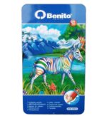 مداد رنگی 12 رنگ جلد فلزی بنیتو