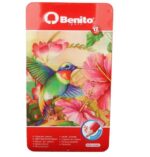 مداد رنگی 12 رنگ جلد فلزی بنیتو