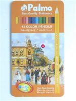 مداد رنگی 12 زنگ جلد فلزی پالمو