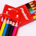 مداد رنگی 6 رنگ جلد مقوایی پنتر