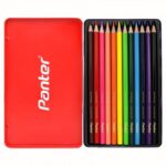 مداد رنگی 12 رنگ جلد فلزی پنتر