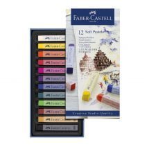 پاستل گچی 12 رنگ مدل Soft Pastels جلد مقوایی فابرکاستل کد 28312