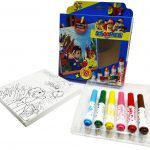 ماژیک 6 رنگ مینی جامبو با بوم نقاشی 9279 اسکول فنس مدل Washable MARKERS