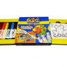 ست ماژیک 6 رنگ جامبو با مدل نقاشی 9275 اسکول فنس