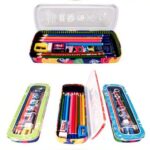 مداد رنگی 12 رنگ جعبه فلزی درب طلقی پارسی کار