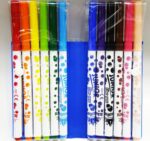 ماژیک رنگ آمیزی 12 رنگ کیفی 9281 اسکول فنس مدل WASHABLE