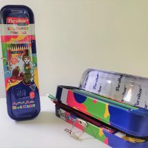 مداد رنگی 24 رنگ جلد فلزی دو طبقه پارسی کار