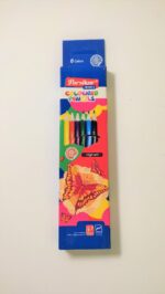 مداد رنگی 6 رنگ جلد مقوایی پارسی کار