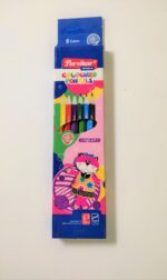 مداد رنگی 6 رنگ جلد مقوایی پارسی کار