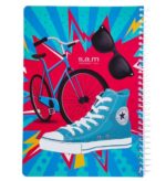 دفتر مشق وزیری 100 برگ فانتزی سیمی SAM