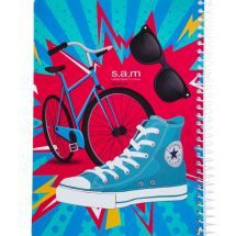 دفتر مشق وزیری 100 برگ فانتزی سیمی SAM