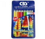 مداد رنگی 12 رنگ جلد فلزی CBS