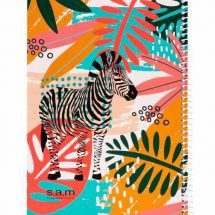 دفتر مشق وزیری 100 برگ کلاسیک سیمی SAM