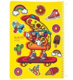 دفتر مشق وزیری 100 برگ فانتزی سیمی SAM