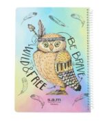 دفتر مشق وزیری 100 برگ کلاسیک سیمی SAM