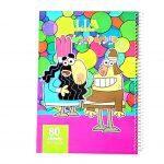 دفتر مشق 80 برگ سیمی کارتونی ILIA کد 86