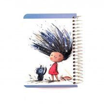 دفتر یادداشت سیمی سلفونی 100 برگ دوکا