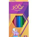 مداد رنگی 12 رنگ جلد مقوایی لووکی