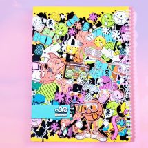 دفتر رحلی 100 برگ سیمی فانتزی برکه