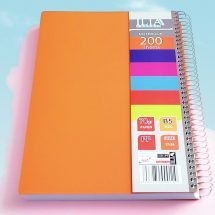 دفتر مشق 200 برگ سیمی طلقی متالیک ILIA کد 145