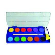 آبرنگ 12 رنگ جعبه طلقی پلیکان