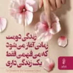 زندگی دومت زمانی آغاز می‌شود که می‌فهمی فقط یک زندگی داری