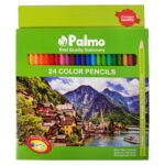 مداد رنگی 24 رنگ جلد مقوایی پالمو