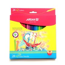 مداد رنگی 2 + 24 جلد مقوایی آریا کد 3017