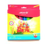 مداد رنگی 2 + 24 جلد مقوایی آریا کد 3017