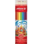 مداد رنگی 24 رنگ استوانه ای آریا کد 3055