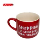 ماگ فانتزی Shopping Is Cheaper Than Therapy کد 10 - 1547