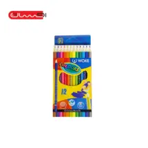 مداد رنگی 12 رنگ جلد مقوایی WOKE