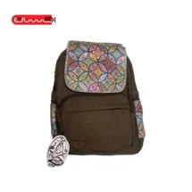 کوله پشتی جیب پفکی سرخانه دار چارقد