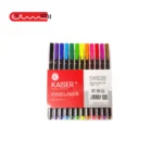 روان نویس نوک نمدی 12 رنگ KAISER کد 808 SK