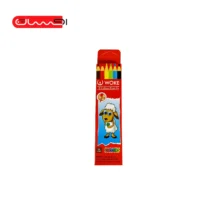 مداد رنگی شش رنگ جلد مقوایی ووک-قرمز